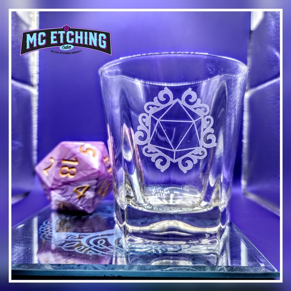 Filigree D20 Heavy Scotch Glass